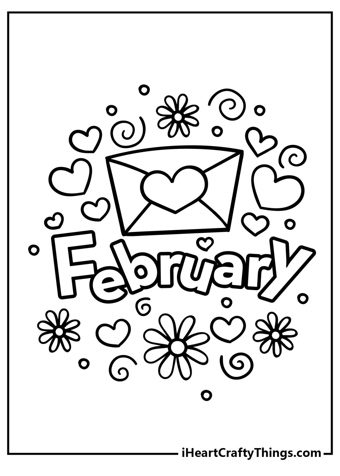 February Coloring Pages (100% Free Printables)