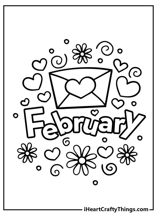 February Coloring Pages