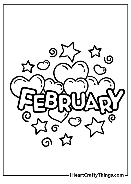 February Coloring Pages (100% Free Printables)