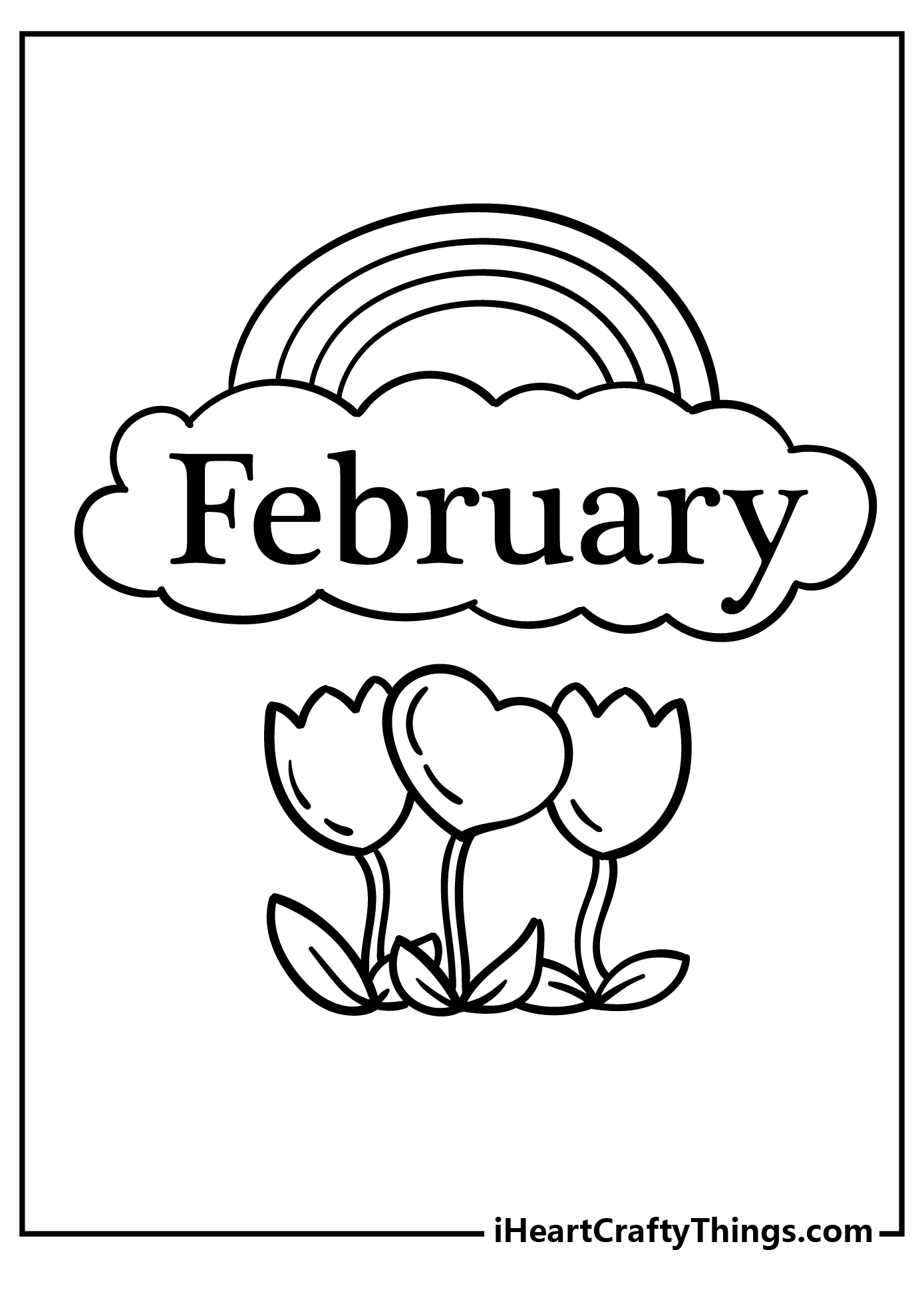 February Coloring Book free printable