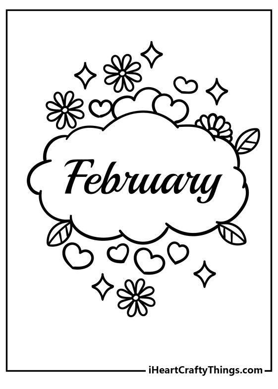 February Coloring Pages (100% Free Printables)