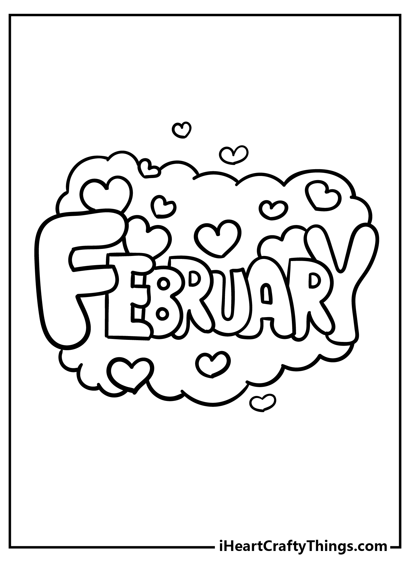 February Coloring Book for adults free download