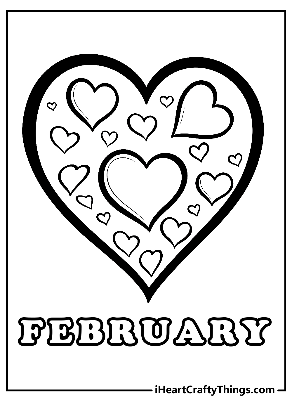february coloring printable for kids