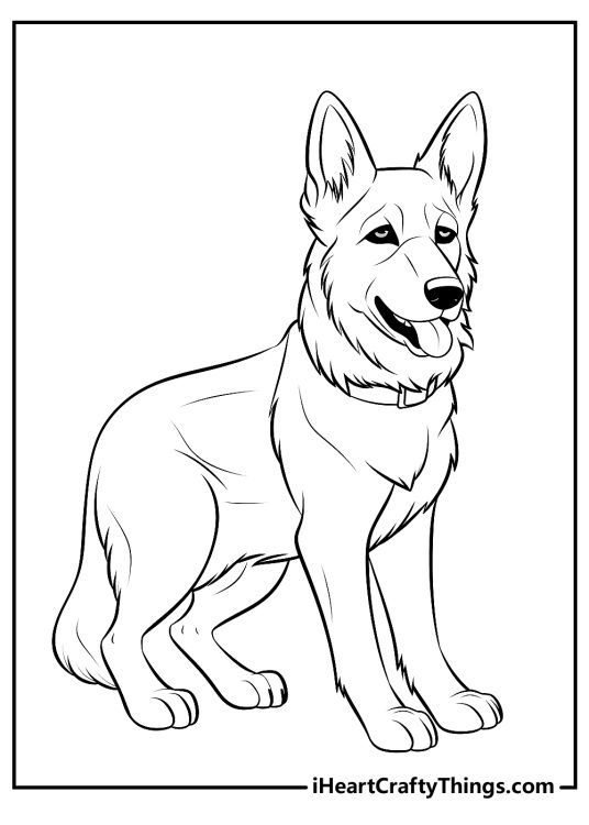 German Shepherd Coloring Pages (100% Free Printables)