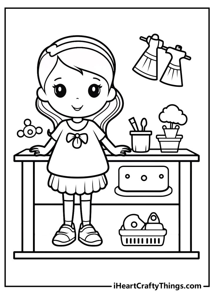 Girly Coloring Pages (100% Free Printables)