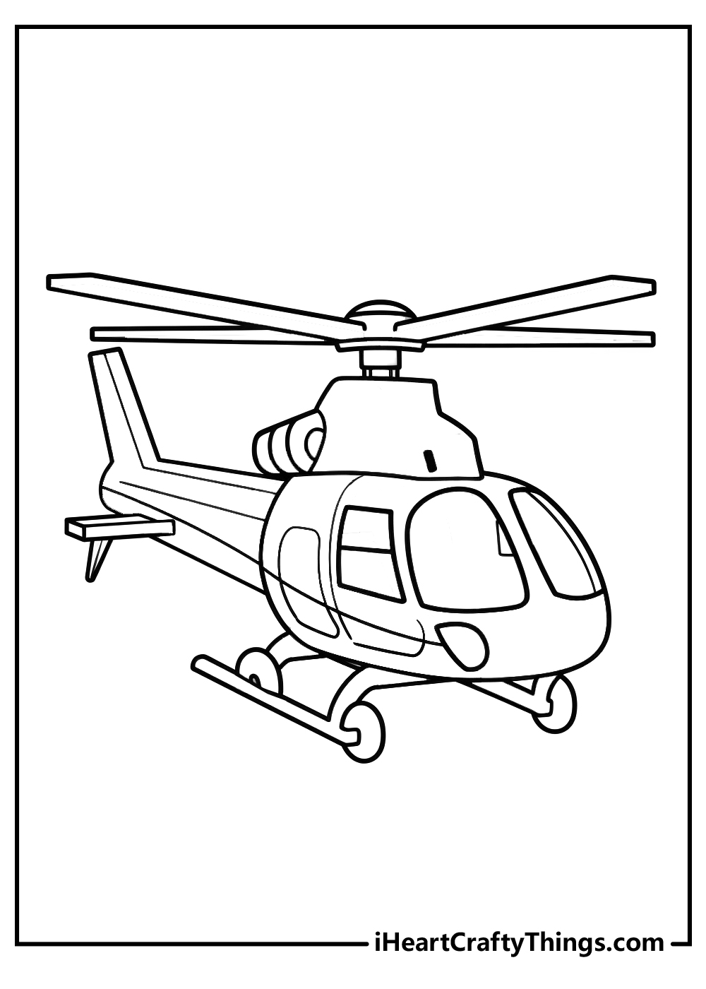 realistic helicopter coloring pages