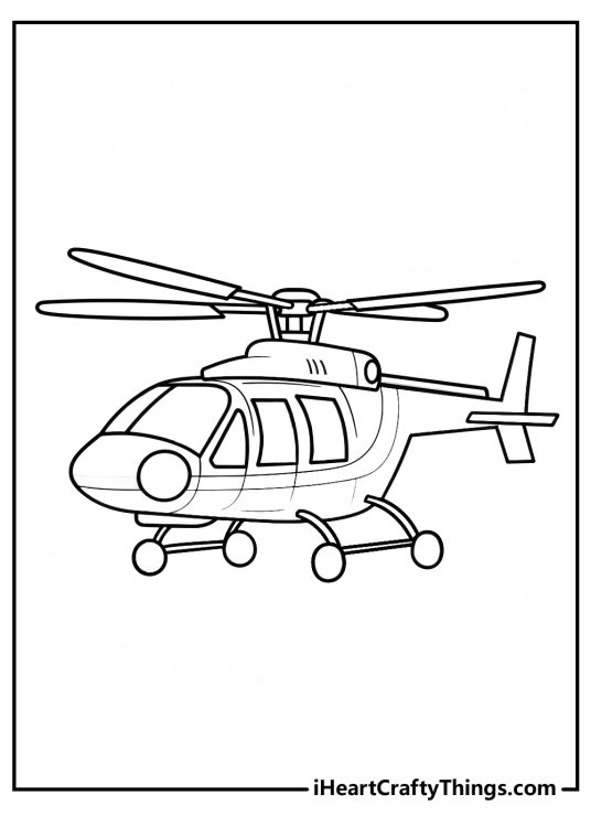 Helicopter Coloring Pages (100% Free Printables)