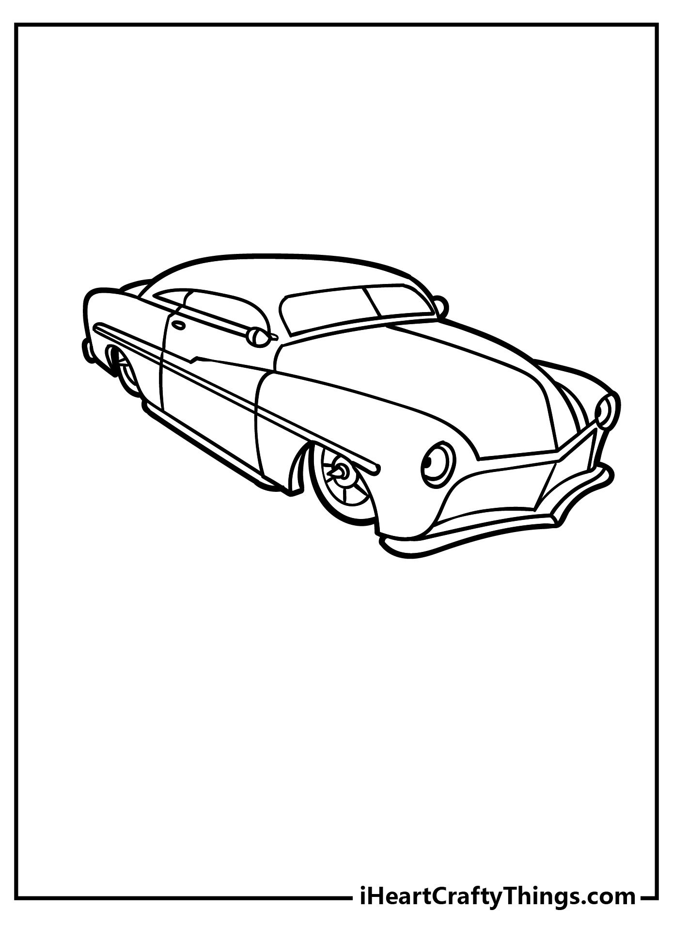 Hot Rod Easy Coloring Pages