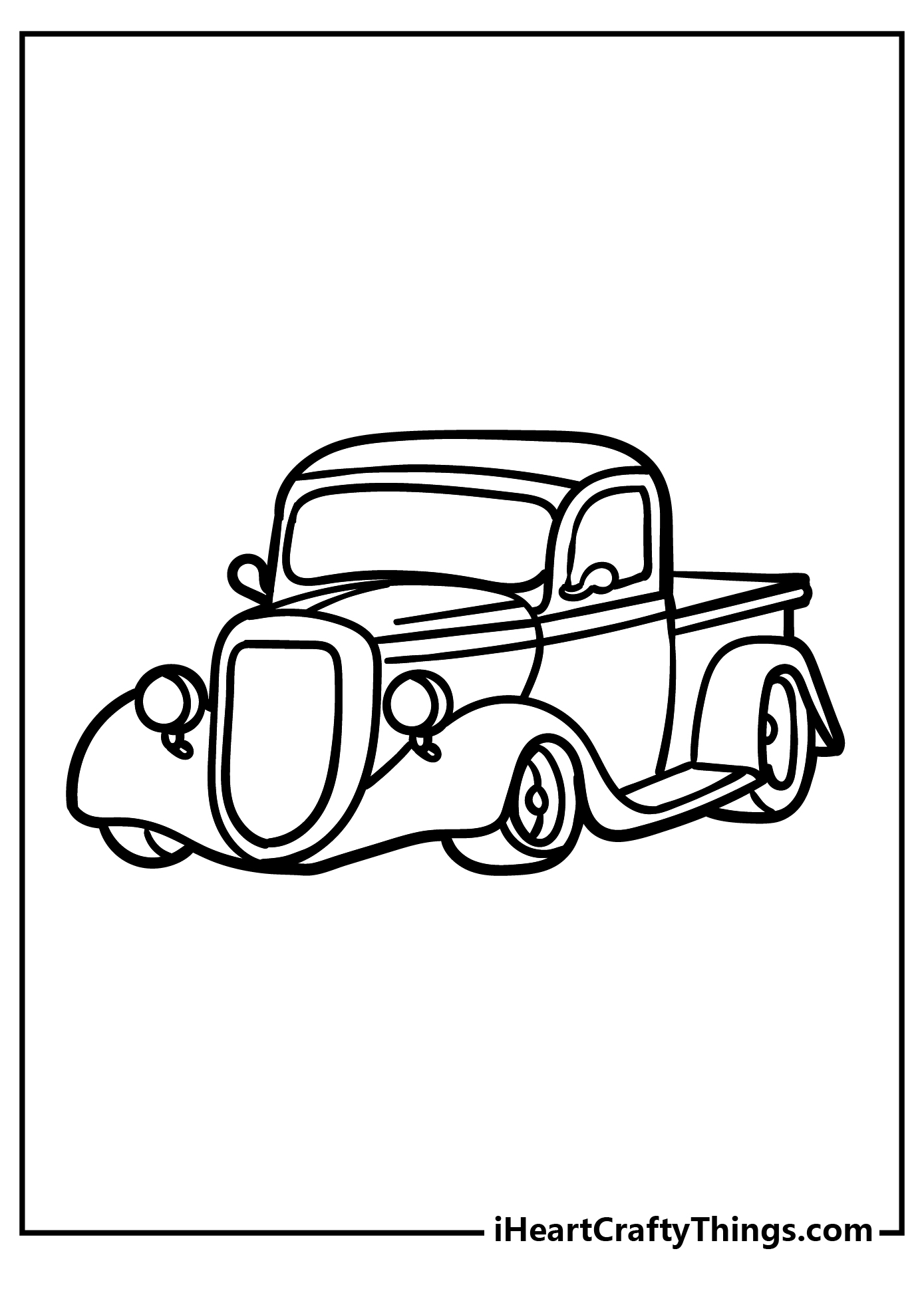 Hot Rod Coloring Pages for preschoolers free printable