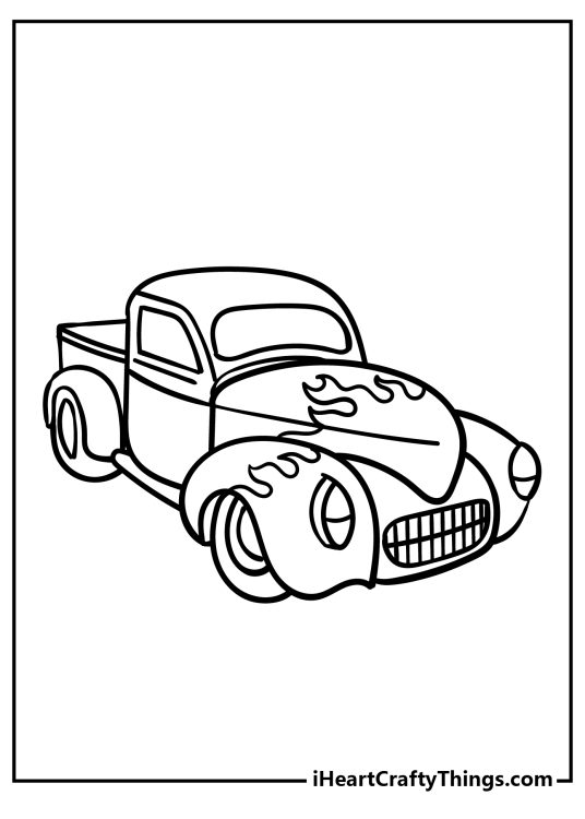 Hot Rod Coloring Pages (100% Free Printables)