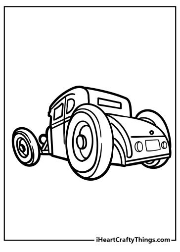Hot Rod Coloring Pages free printable