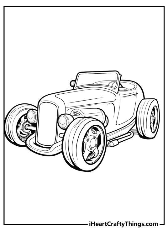 Hot Rod Coloring Pages (100% Free Printables)