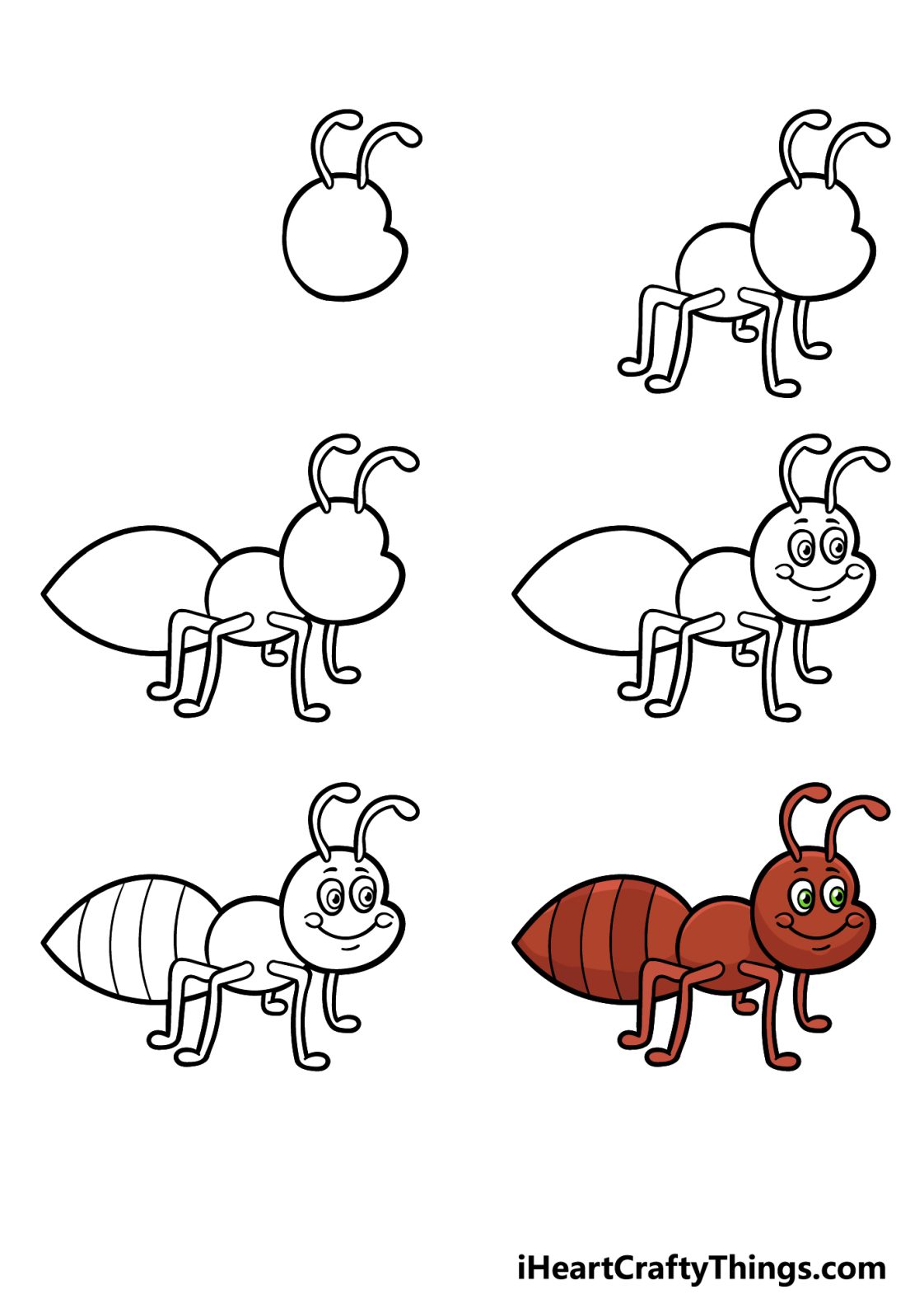 Cartoon Ant Drawing - How To Draw Cartoon Ant Step By Step!