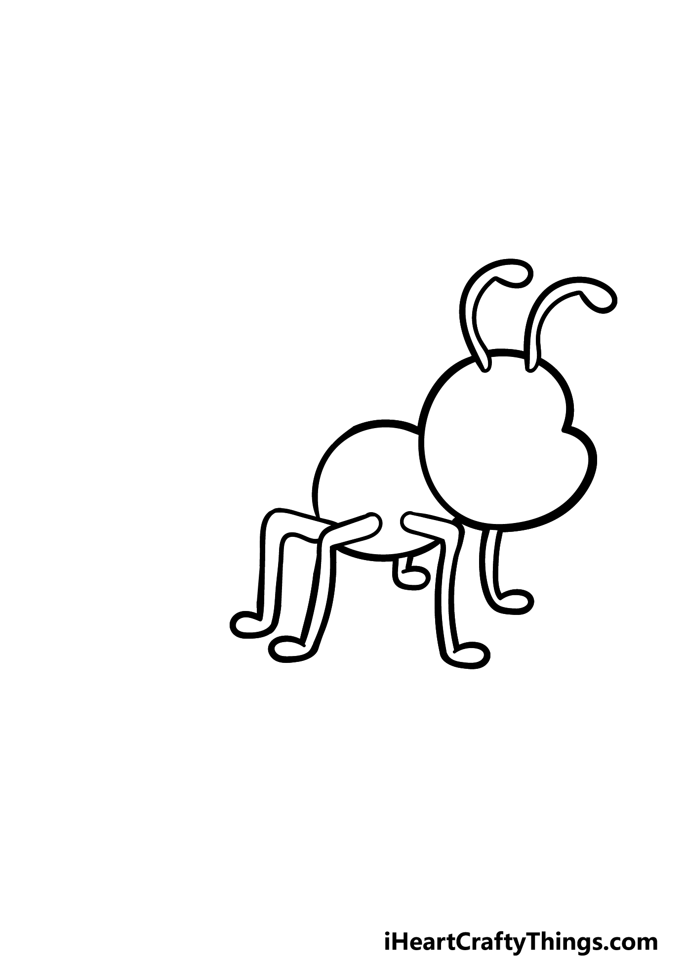how to draw Cartoon Ants step 2