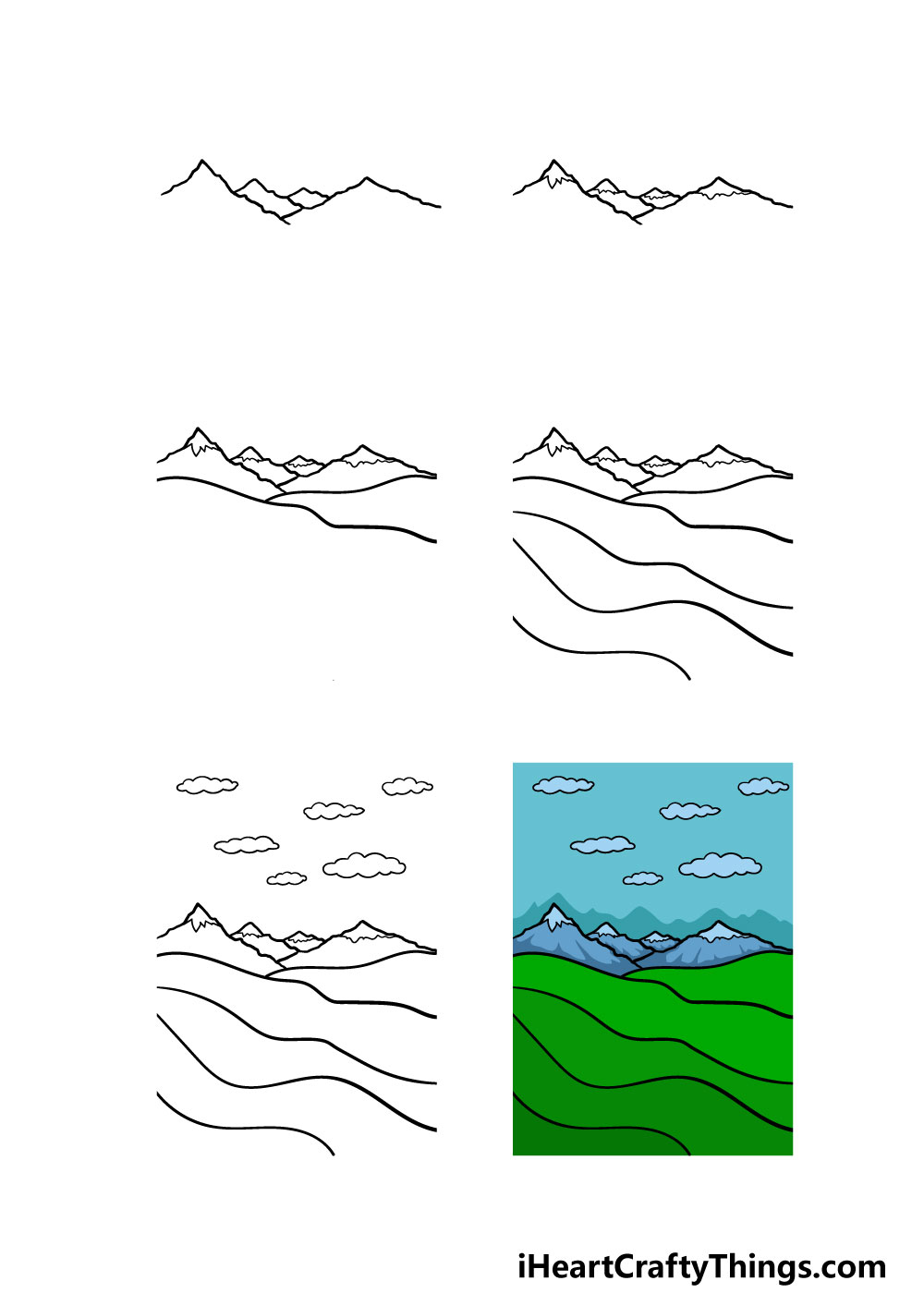 how to draw a cartoon background in 6 steps