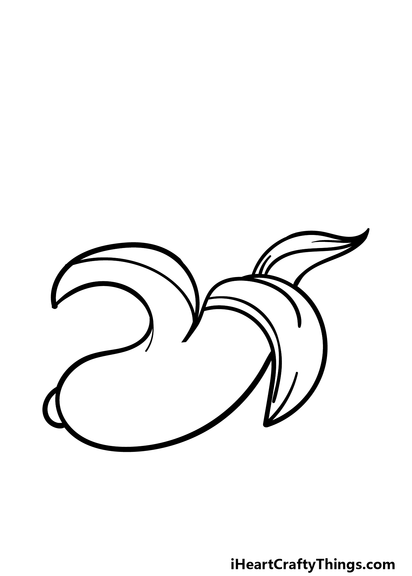 how to draw a Cartoon Banana step 3