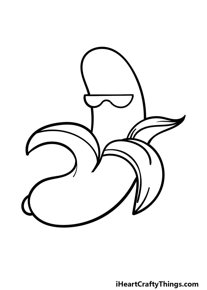 Cartoon Banana Drawing - How To Draw A Cartoon Banana Step By Step!