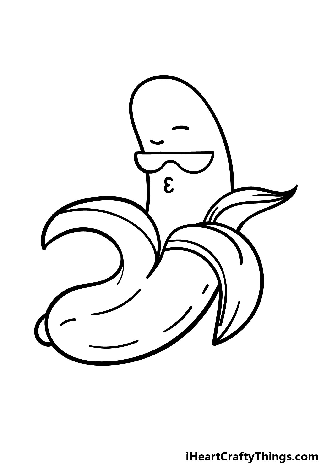 how to draw a Cartoon Banana step 5