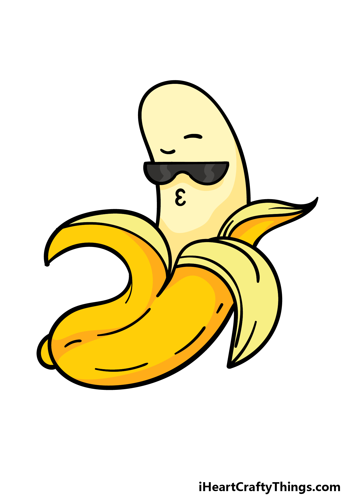 how to draw a Cartoon Banana step 6