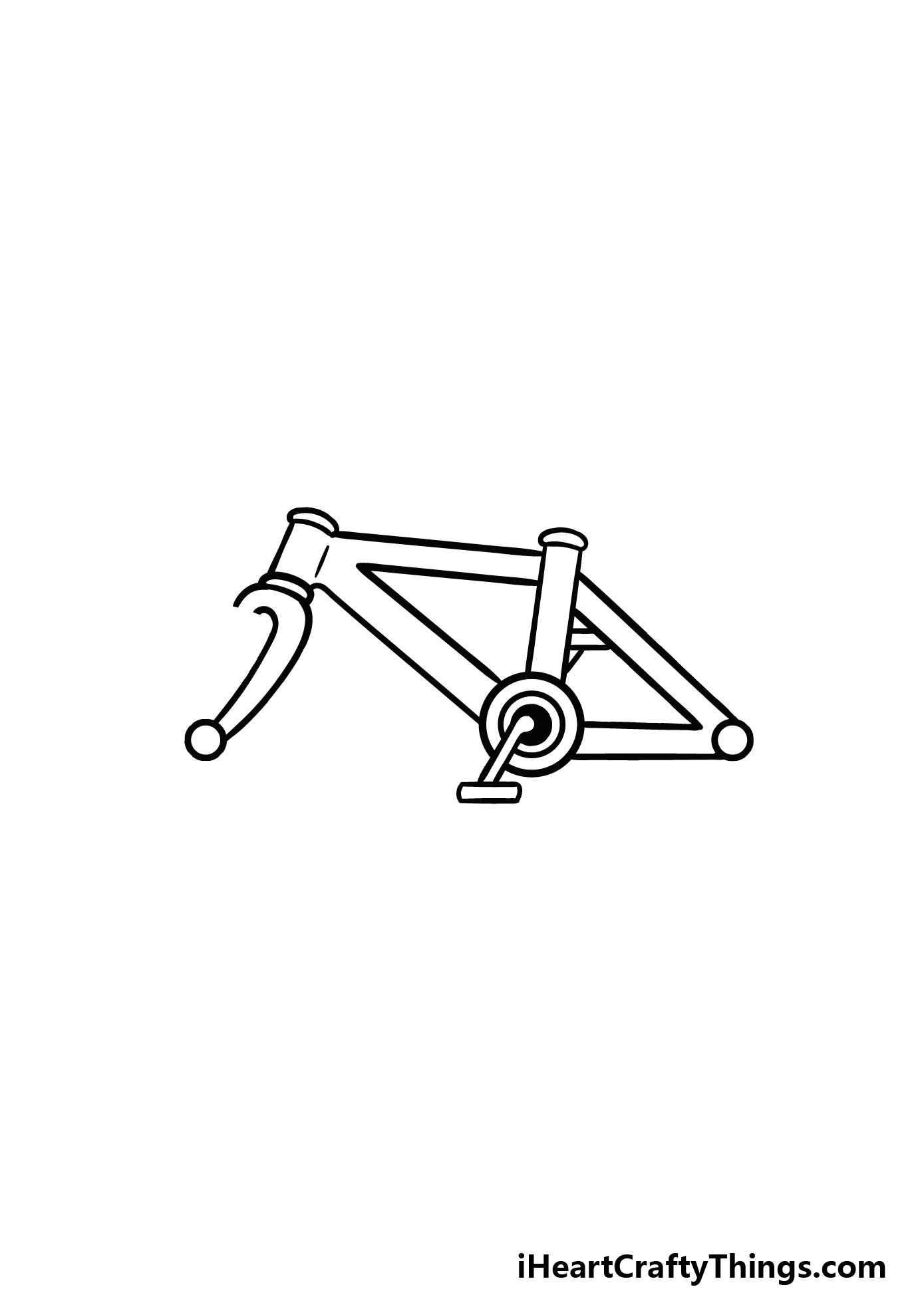 how to draw a cartoon bike step 2