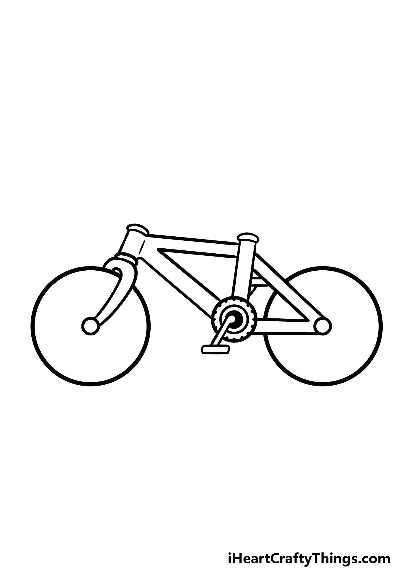 how to draw a cartoon bike step 3