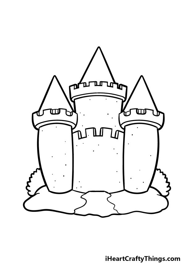 Cartoon Castle Drawing - How To Draw A Cartoon Castle Step By Step