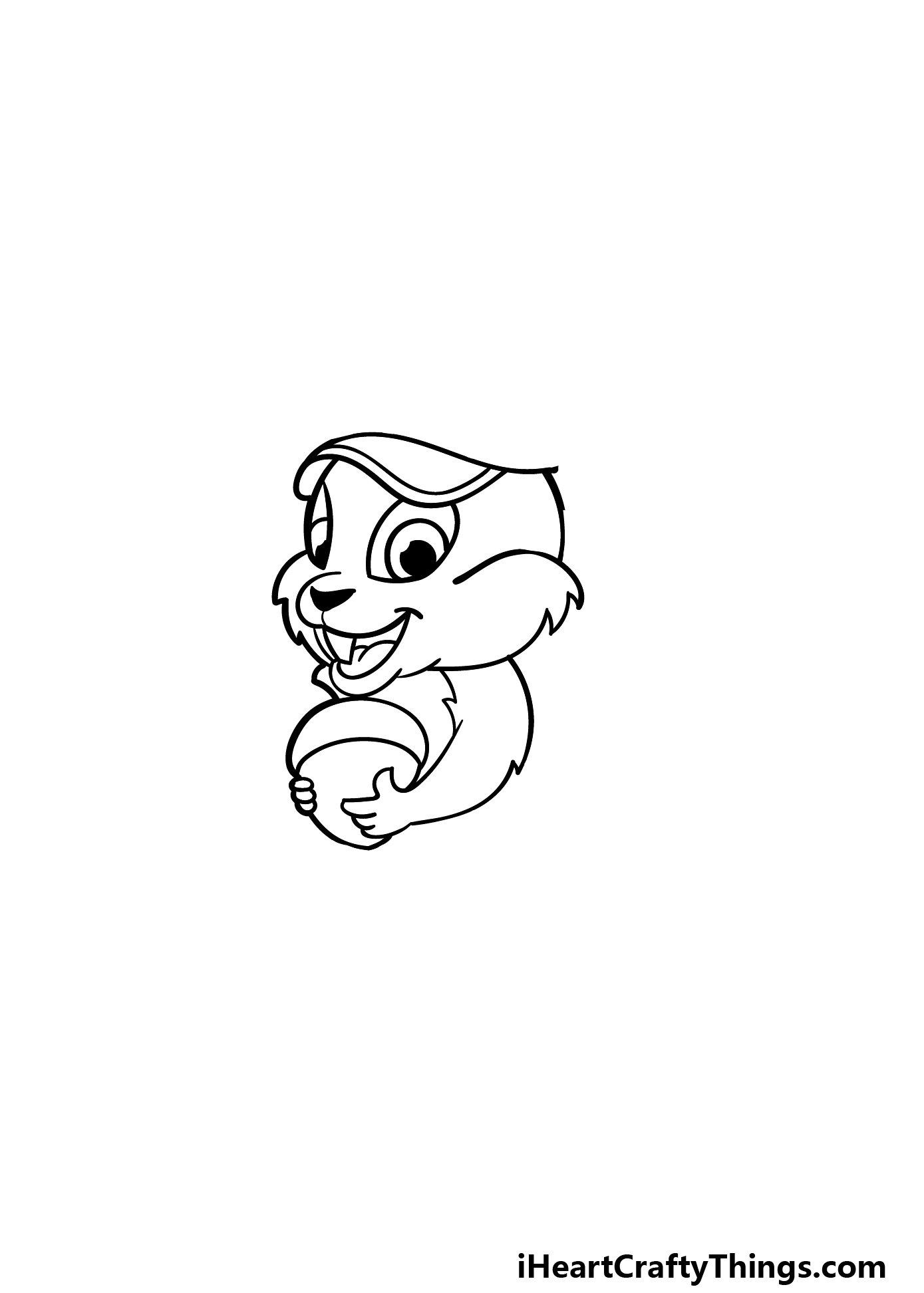 how to draw a cartoon chipmunk step 3