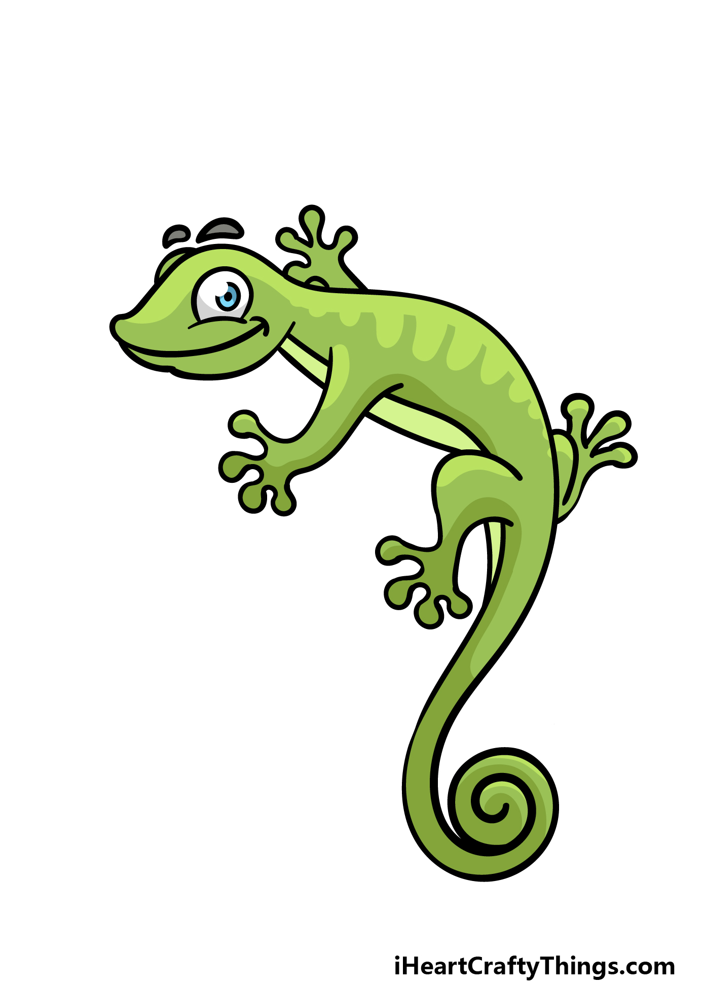 how to draw a cartoon lizard step 7