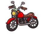 how to draw a cartoon motorcycle image