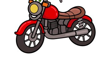 how to draw a cartoon motorcycle image