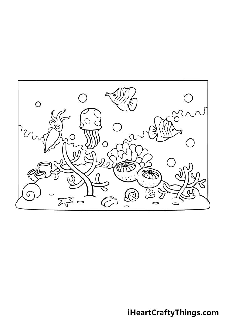 Cartoon Ocean Drawing - How To Draw A Cartoon Ocean Step By Step