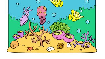 how to draw a cartoon ocean image