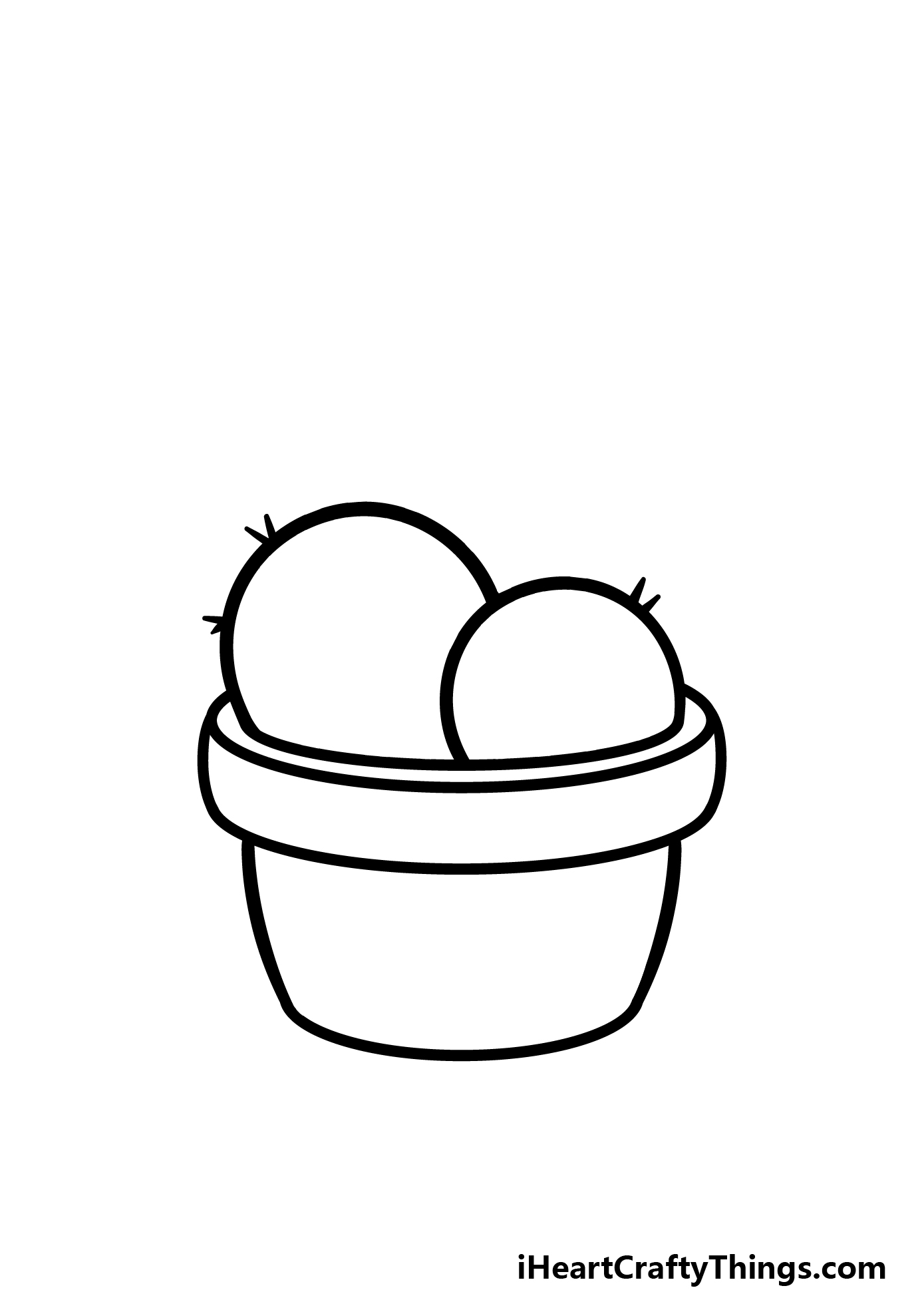 how to draw a cartoon plant step 3