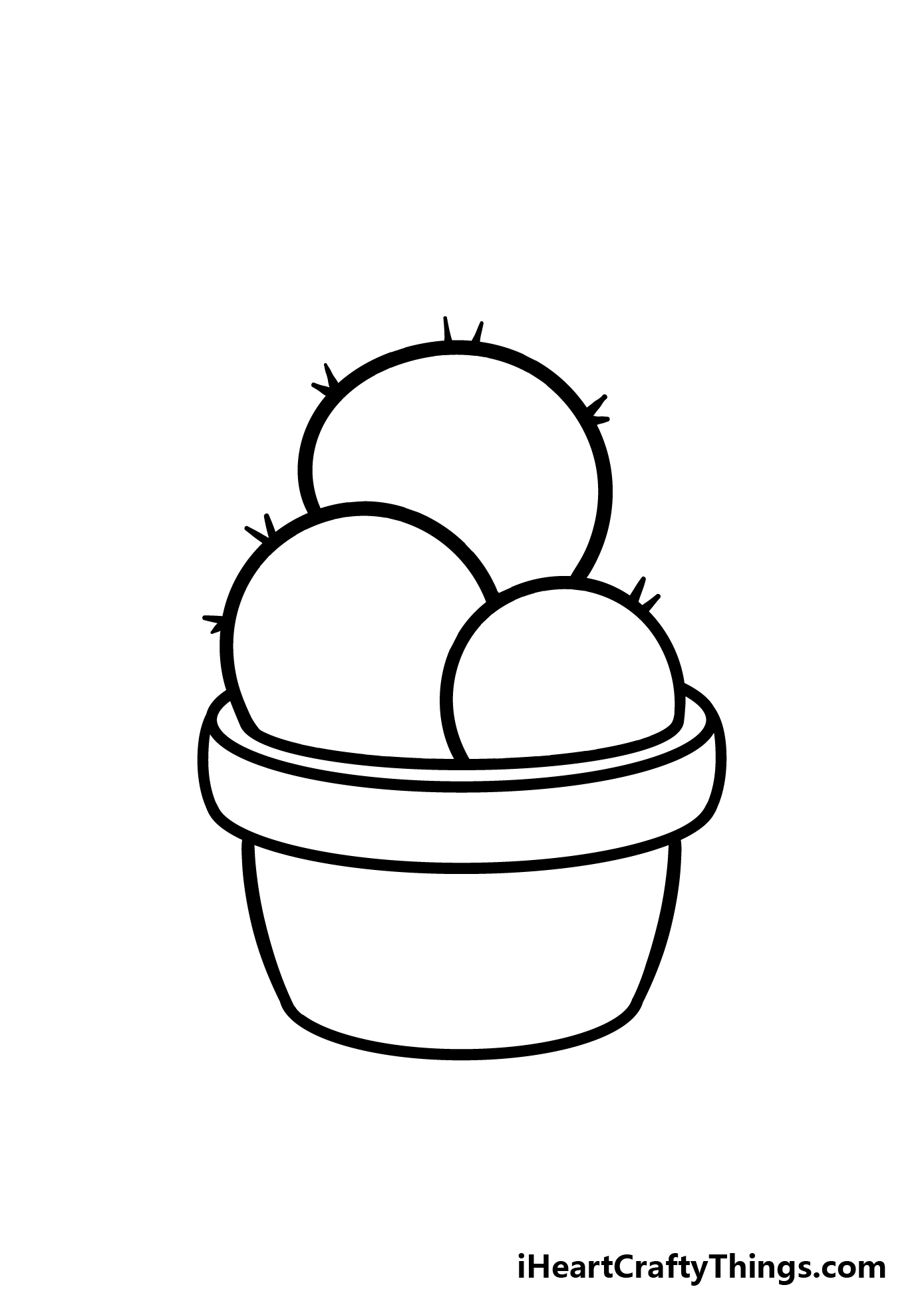 how to draw a cartoon plant step 4