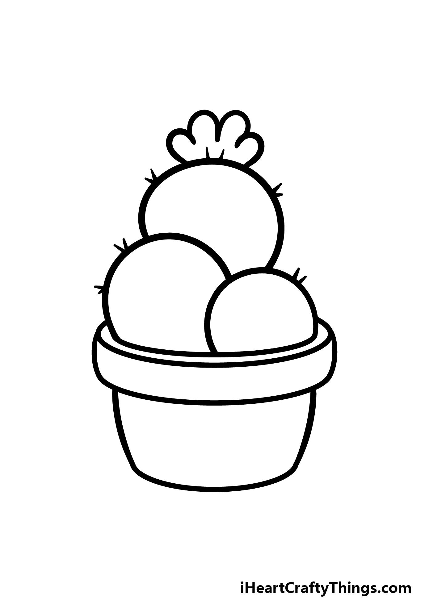 how to draw a cartoon plant step 5