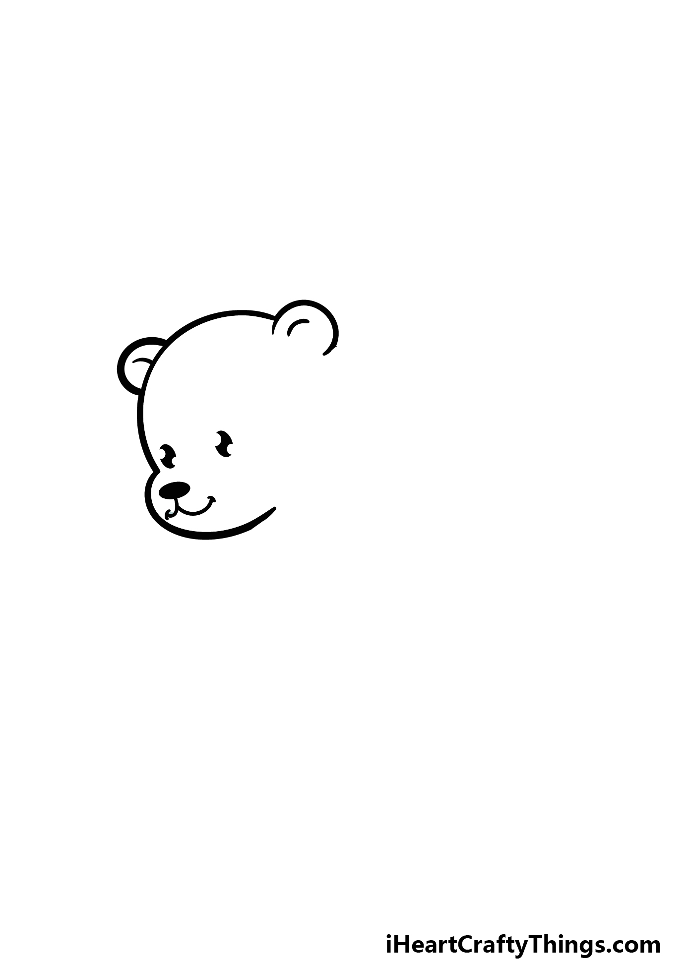 how to draw a cartoon Polar Bear step 1