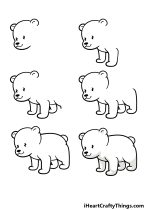 Cartoon Polar Bear Drawing - How To Draw A Cartoon Polar Bear Step By Step