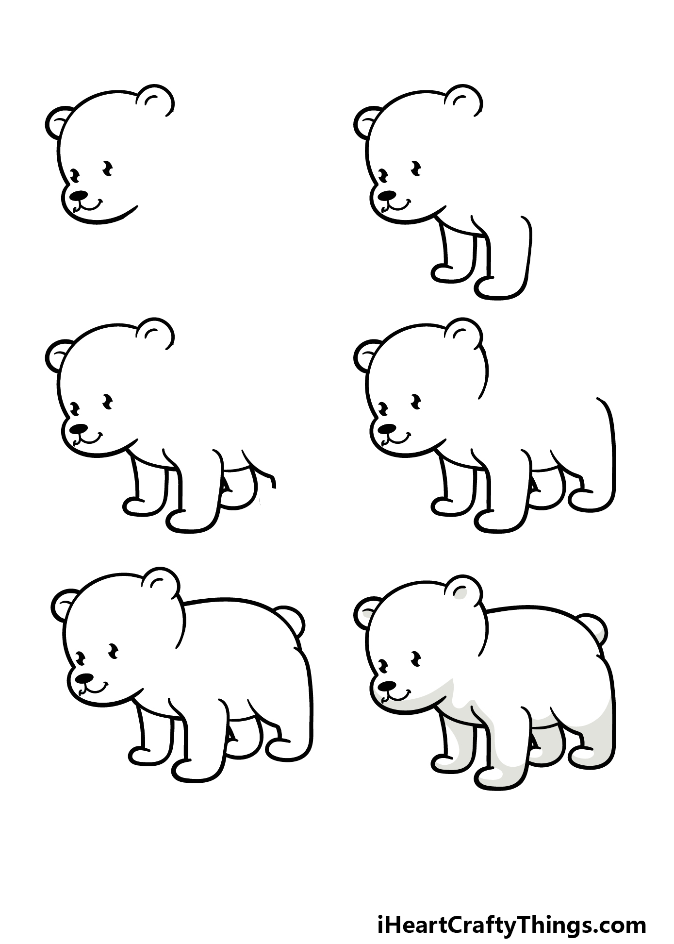 ʕ◕ᴥ◕ʔﾉ♡ HOW TO DRAW A POLAR BEAR | CUTE DRAWINGS ⋆｡ﾟ☁︎｡⋆｡ ﾟ☾ ﾟ｡⋆ - YouTube