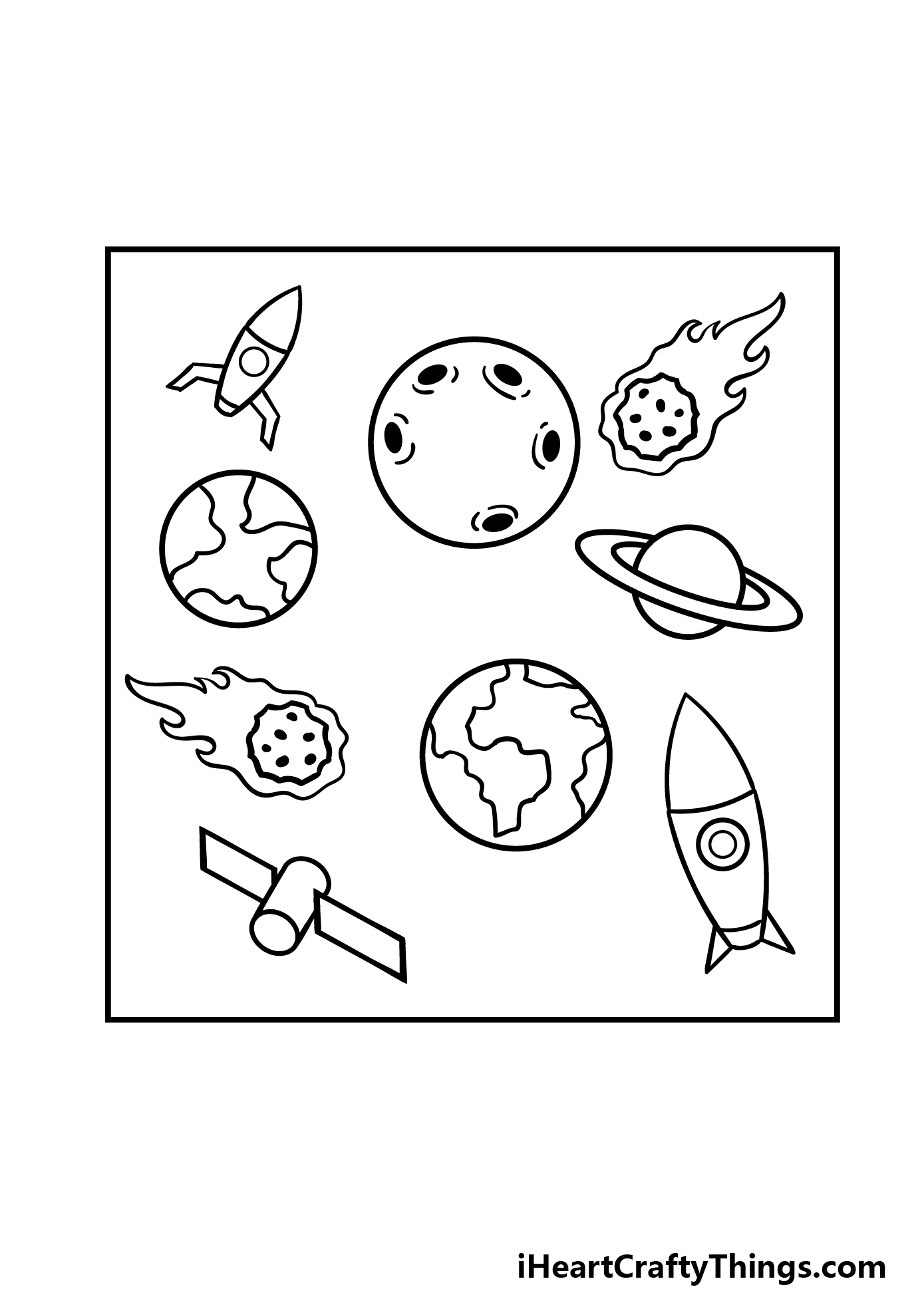 how to draw a cartoon space step 6