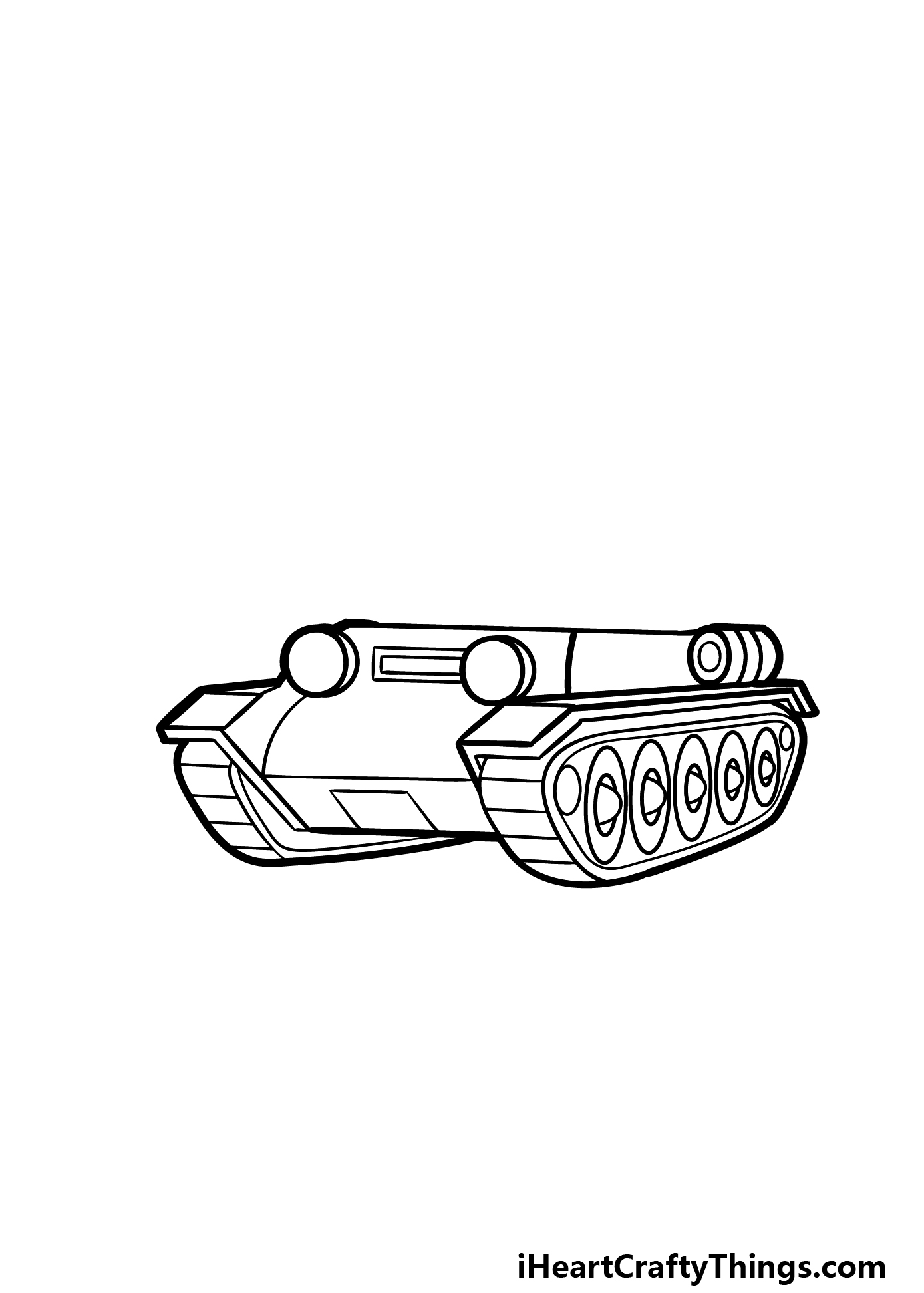 how to draw a cartoon tank step 4