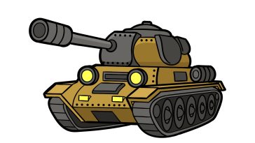 how to draw a cartoon tank step 8