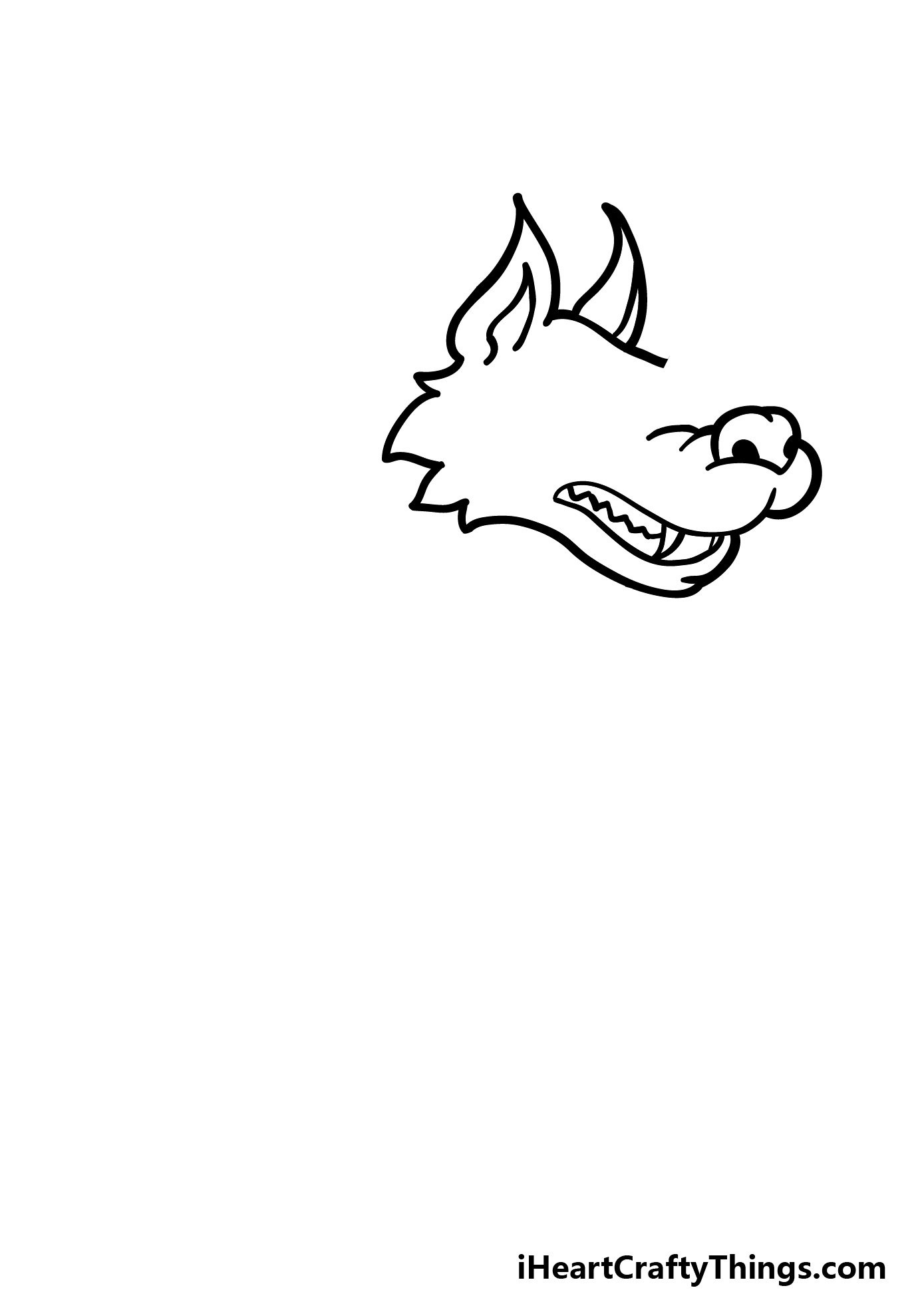 how to draw a cartoon werewolf step 1