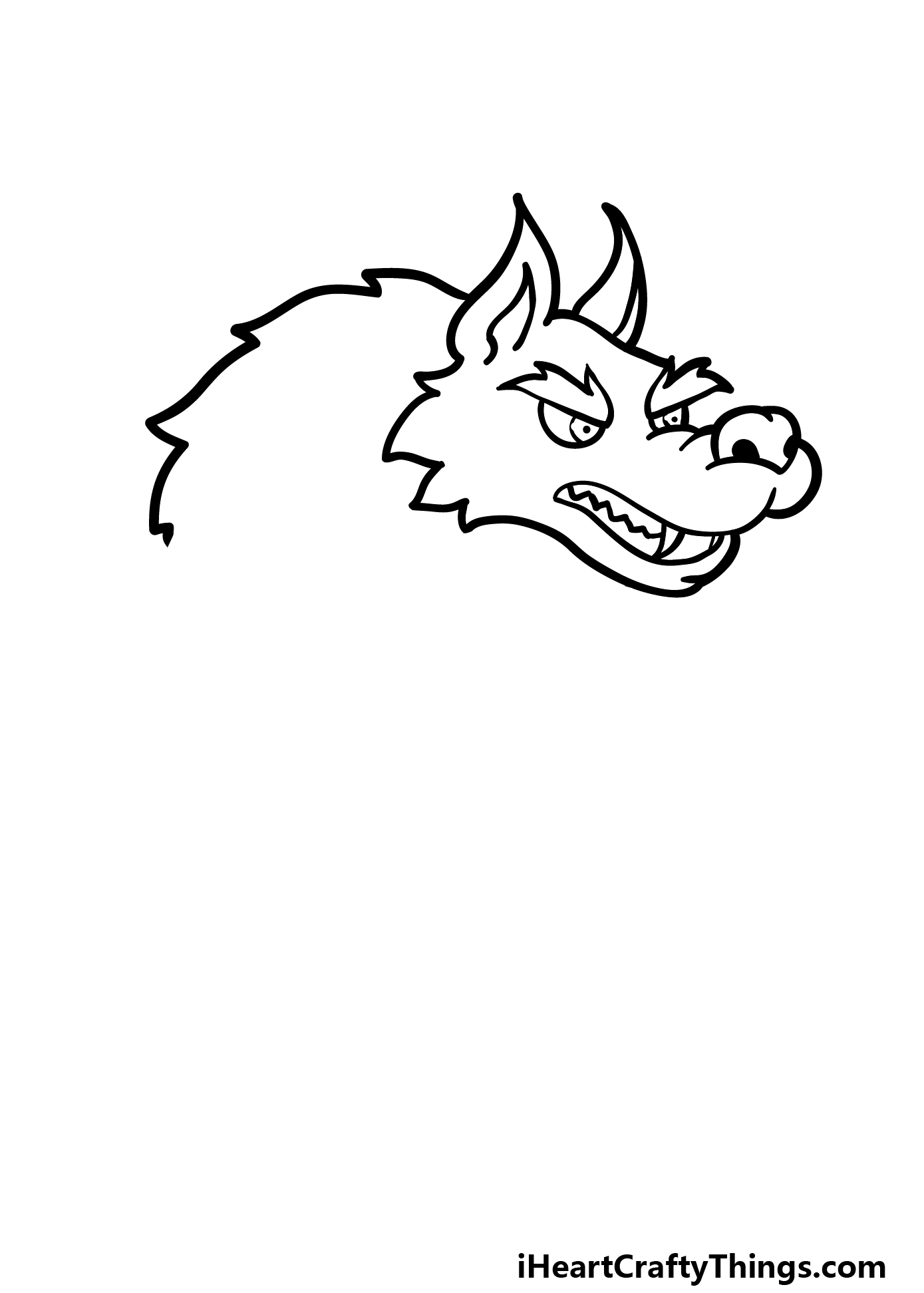 how to draw a cartoon werewolf step 3