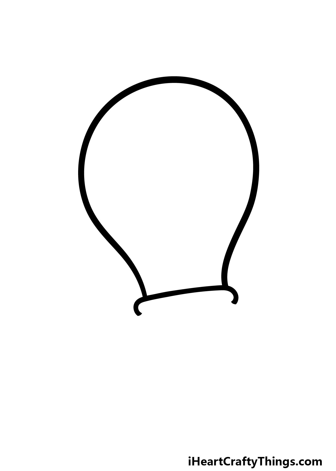how to draw a cartoon Light Bulb step 2