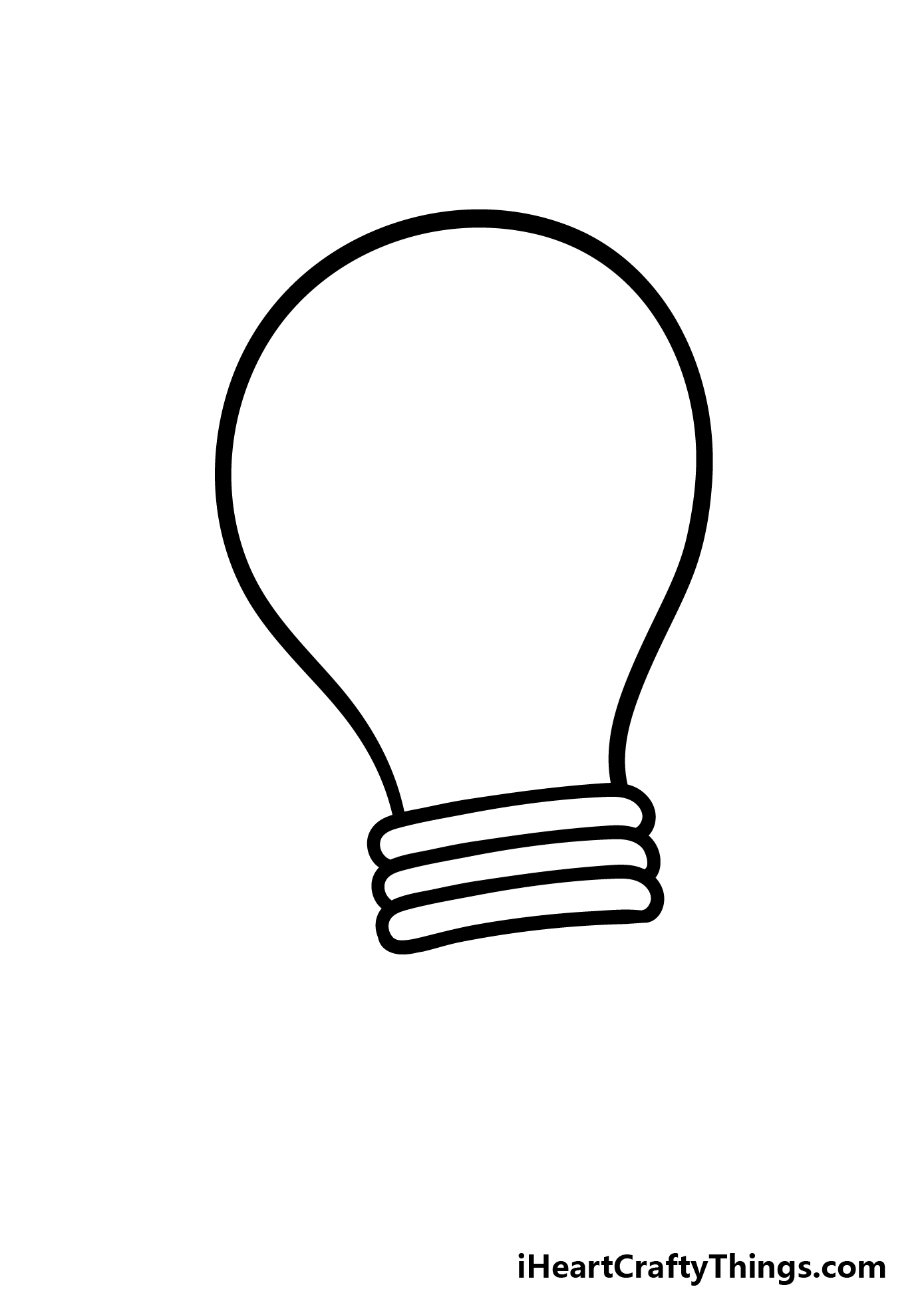 how to draw a cartoon Light Bulb step 4