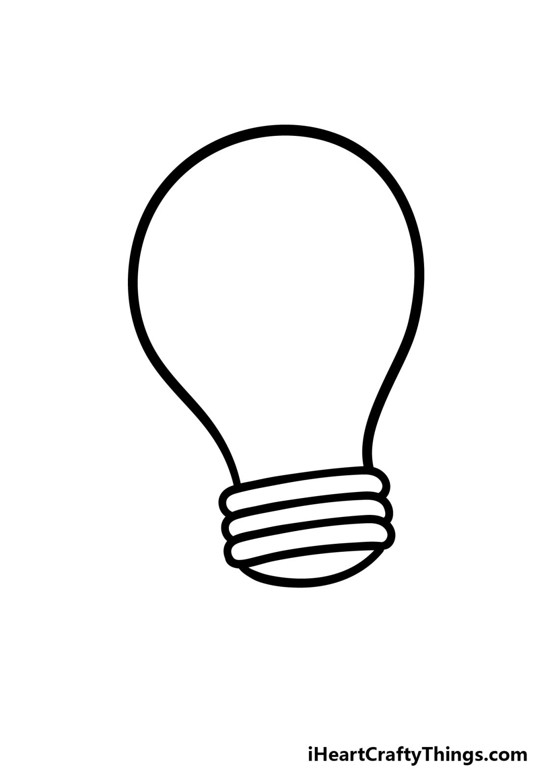 Cartoon Light Bulb Drawing - How To Draw A Cartoon Light Bulb Step By Step