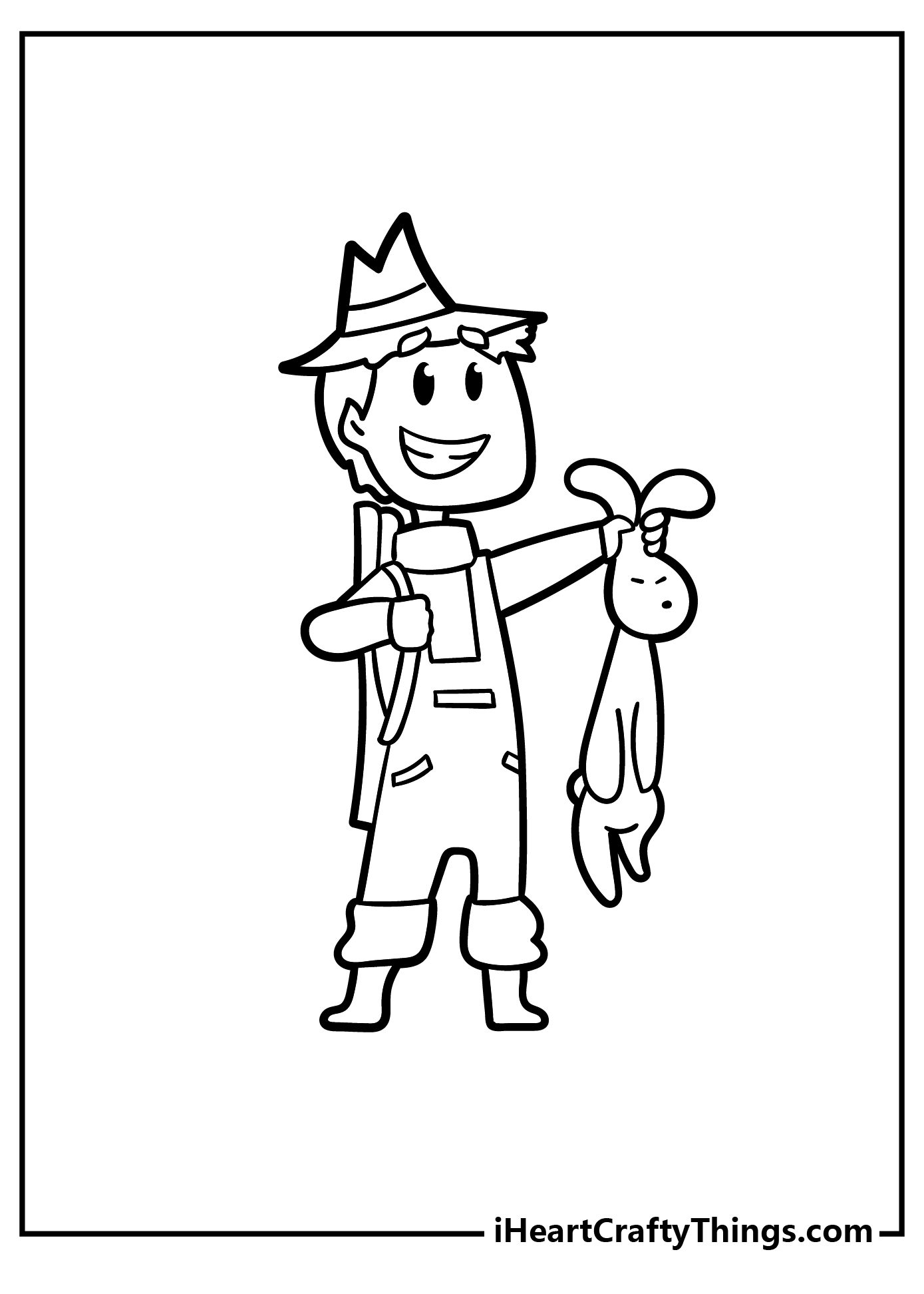 Hunting Easy Coloring Pages