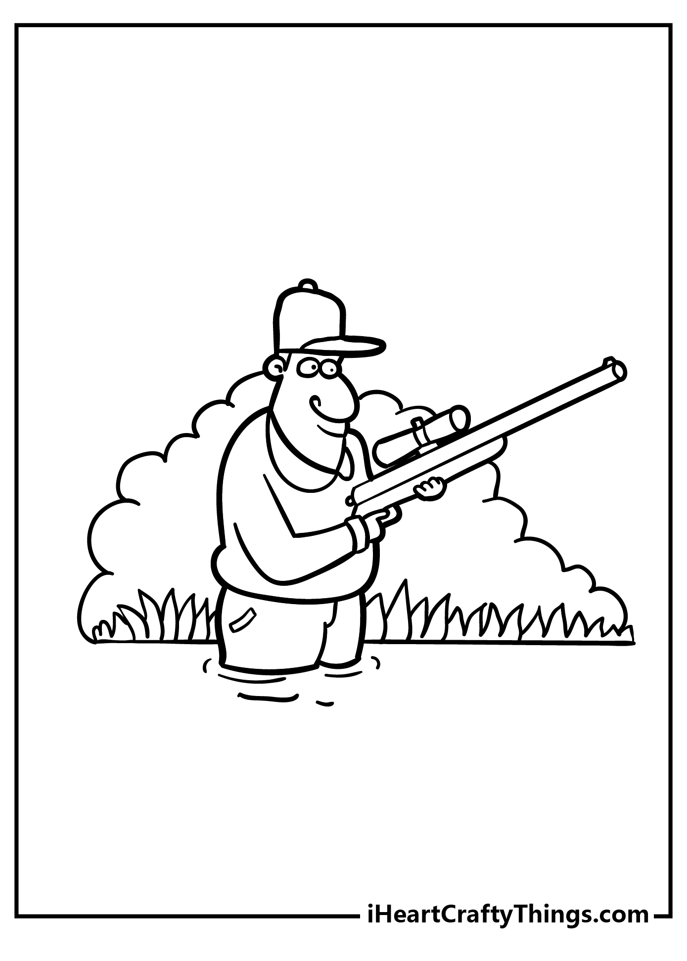 rifle hunting coloring pages