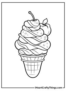 Ice Cream Coloring Pages (100% Free Printables)