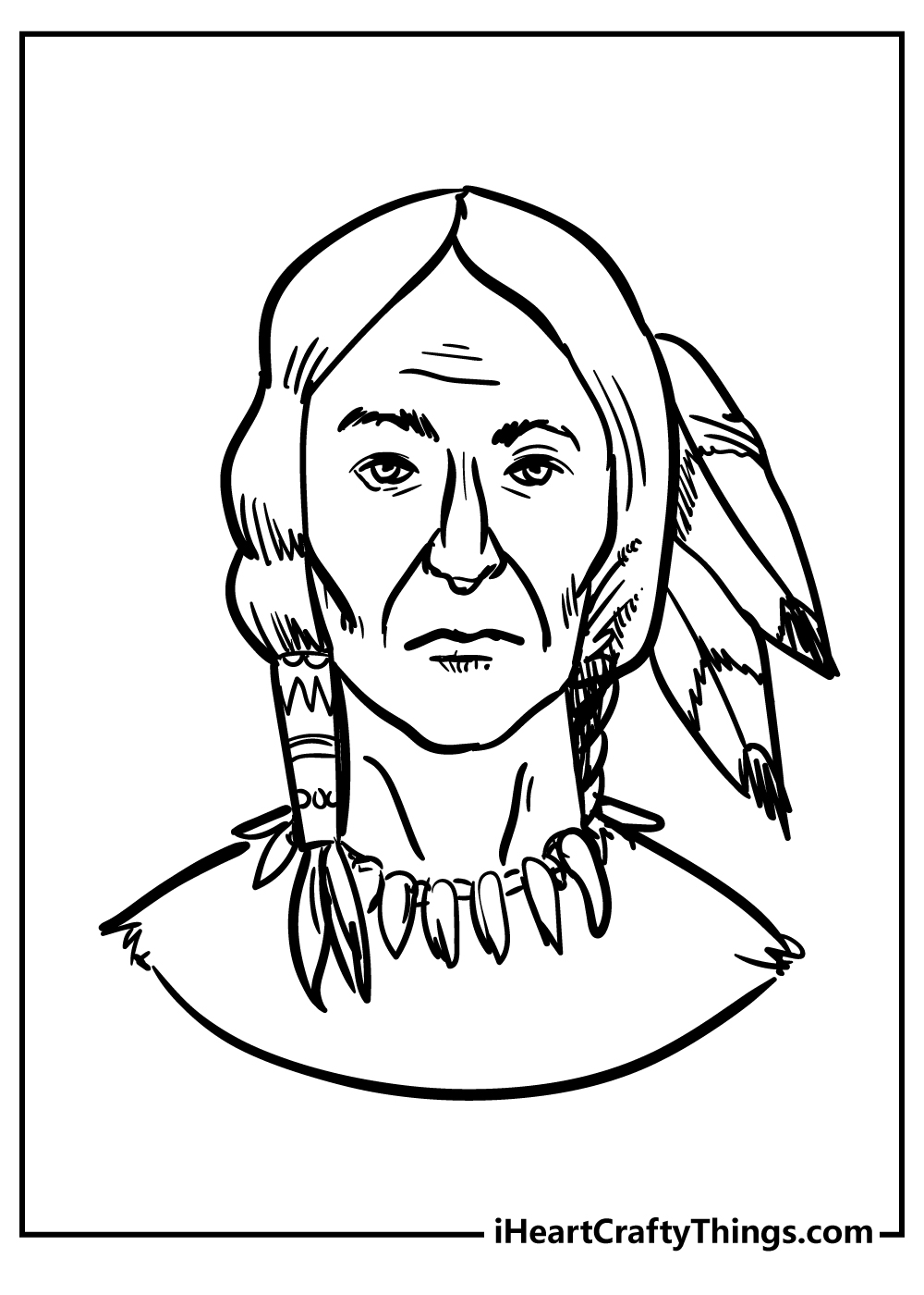 indian warrior coloring pages